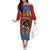Personalized Eswatini Umhlanga Off The Shoulder Long Sleeve Dress Nguni Shield With Reed - Wonder Print Shop