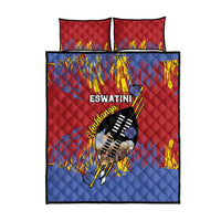 Eswatini Umhlanga Quilt Bed Set Nguni Shield With Reed - Wonder Print Shop