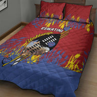 Eswatini Umhlanga Quilt Bed Set Nguni Shield With Reed - Wonder Print Shop