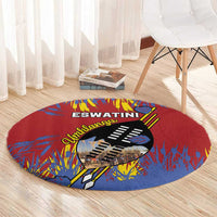 Eswatini Umhlanga Round Carpet Nguni Shield With Reed - Wonder Print Shop