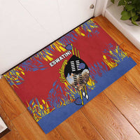 Eswatini Umhlanga Rubber Doormat Nguni Shield With Reed - Wonder Print Shop