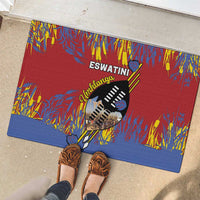 Eswatini Umhlanga Rubber Doormat Nguni Shield With Reed - Wonder Print Shop
