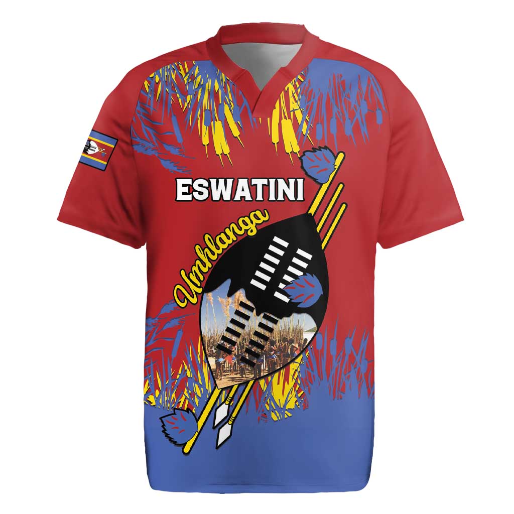 Personalized Eswatini Umhlanga Rugby Jersey Nguni Shield With Reed - Wonder Print Shop