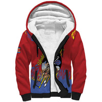 Personalized Eswatini Umhlanga Sherpa Hoodie Nguni Shield With Reed - Wonder Print Shop