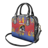 Eswatini Umhlanga Shoulder Handbag Nguni Shield With Reed - Wonder Print Shop
