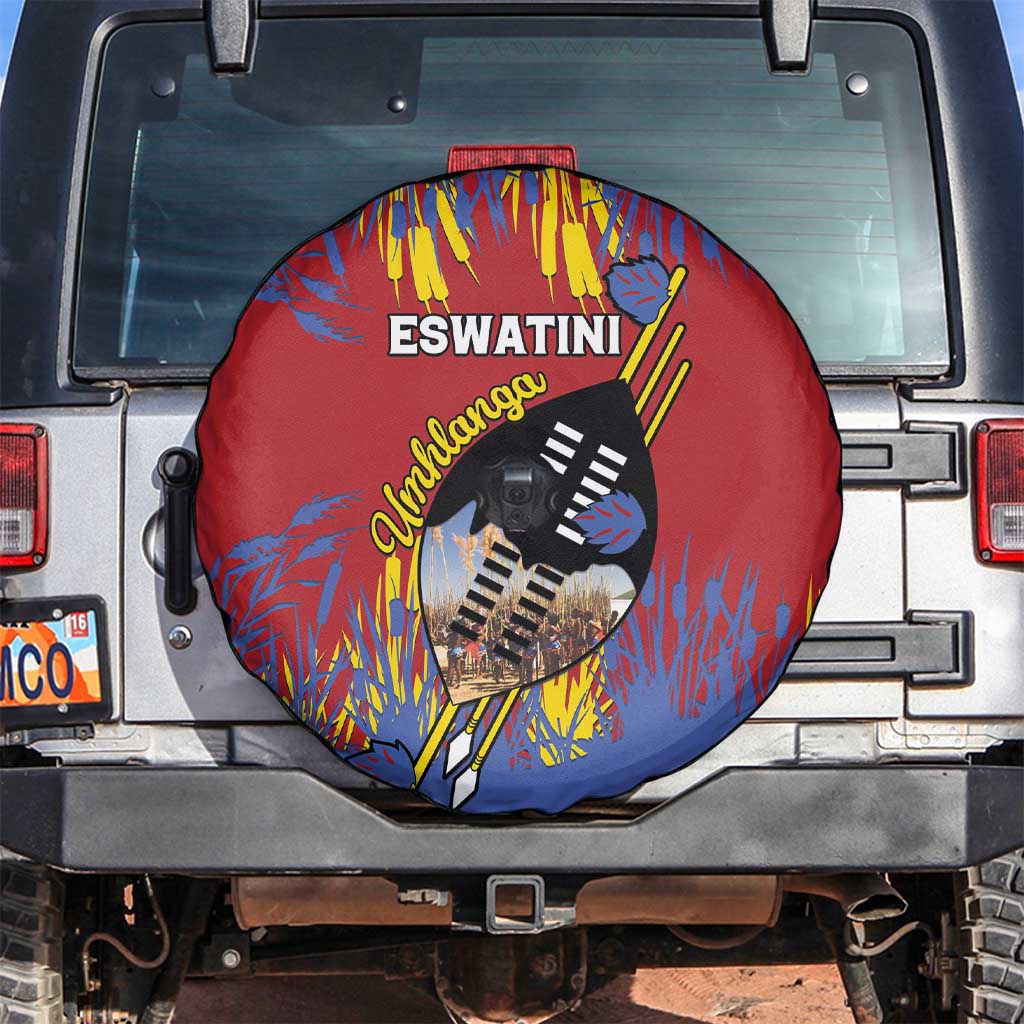 Eswatini Umhlanga Spare Tire Cover Nguni Shield With Reed - Wonder Print Shop