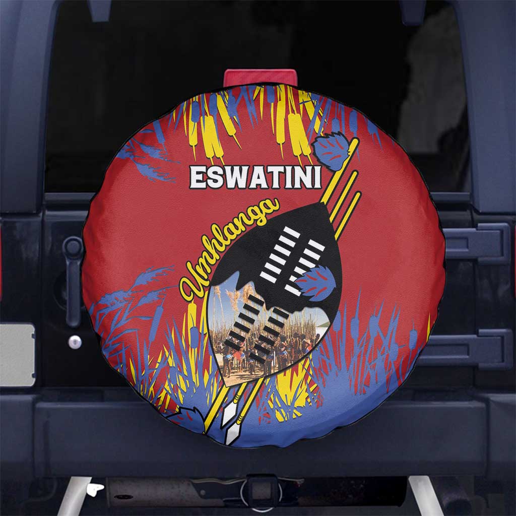 Eswatini Umhlanga Spare Tire Cover Nguni Shield With Reed - Wonder Print Shop