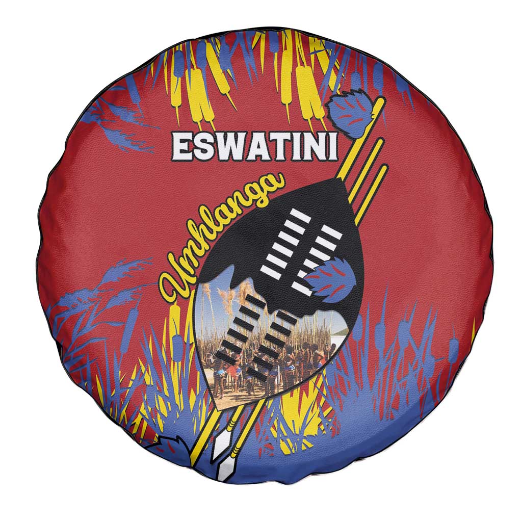 Eswatini Umhlanga Spare Tire Cover Nguni Shield With Reed - Wonder Print Shop