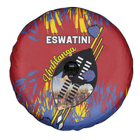 Eswatini Umhlanga Spare Tire Cover Nguni Shield With Reed - Wonder Print Shop