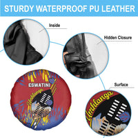 Eswatini Umhlanga Spare Tire Cover Nguni Shield With Reed - Wonder Print Shop