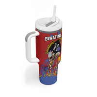 Personalized Eswatini Umhlanga Tumbler With Handle Nguni Shield With Reed - Wonder Print Shop
