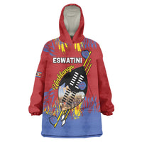 Personalized Eswatini Umhlanga Wearable Blanket Hoodie Nguni Shield With Reed - Wonder Print Shop