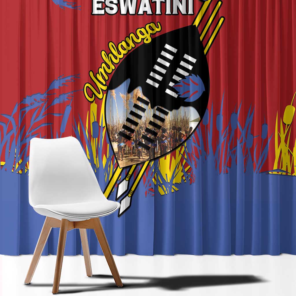 Eswatini Umhlanga Window Curtain Nguni Shield With Reed - Wonder Print Shop