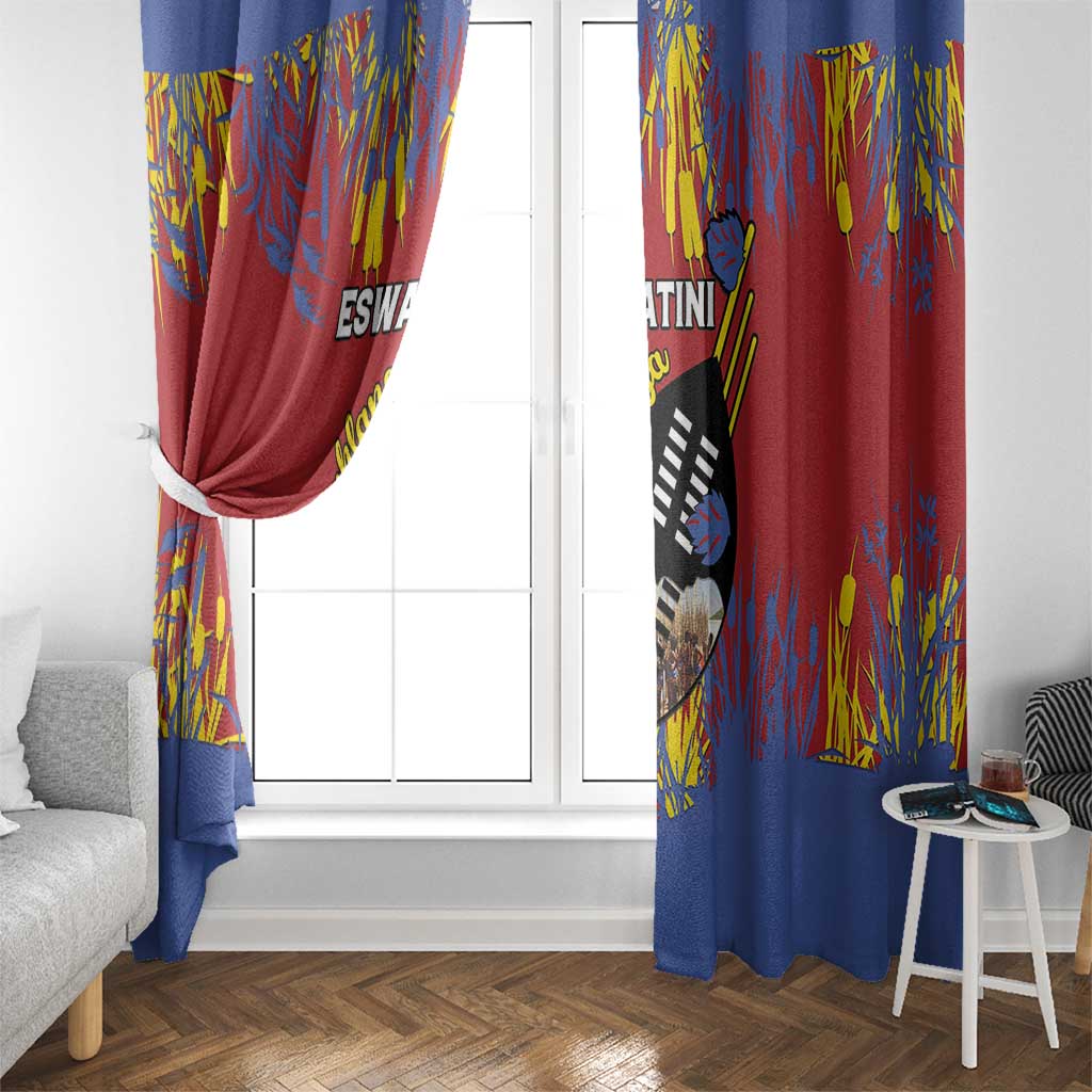 Eswatini Umhlanga Window Curtain Nguni Shield With Reed - Wonder Print Shop