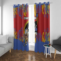 Eswatini Umhlanga Window Curtain Nguni Shield With Reed - Wonder Print Shop