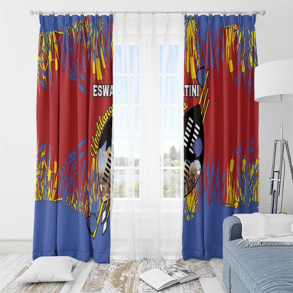 Eswatini Umhlanga Window Curtain Nguni Shield With Reed - Wonder Print Shop