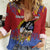 Personalized Eswatini Umhlanga Women Casual Shirt Nguni Shield With Reed - Wonder Print Shop