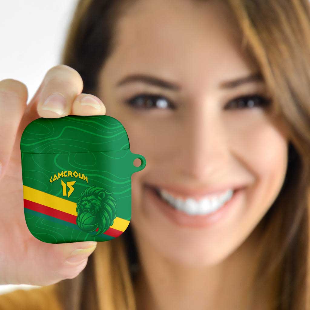 Custom Cameroon Basketball AirPods Case Go Champions Indomitable Lions - Wonder Print Shop