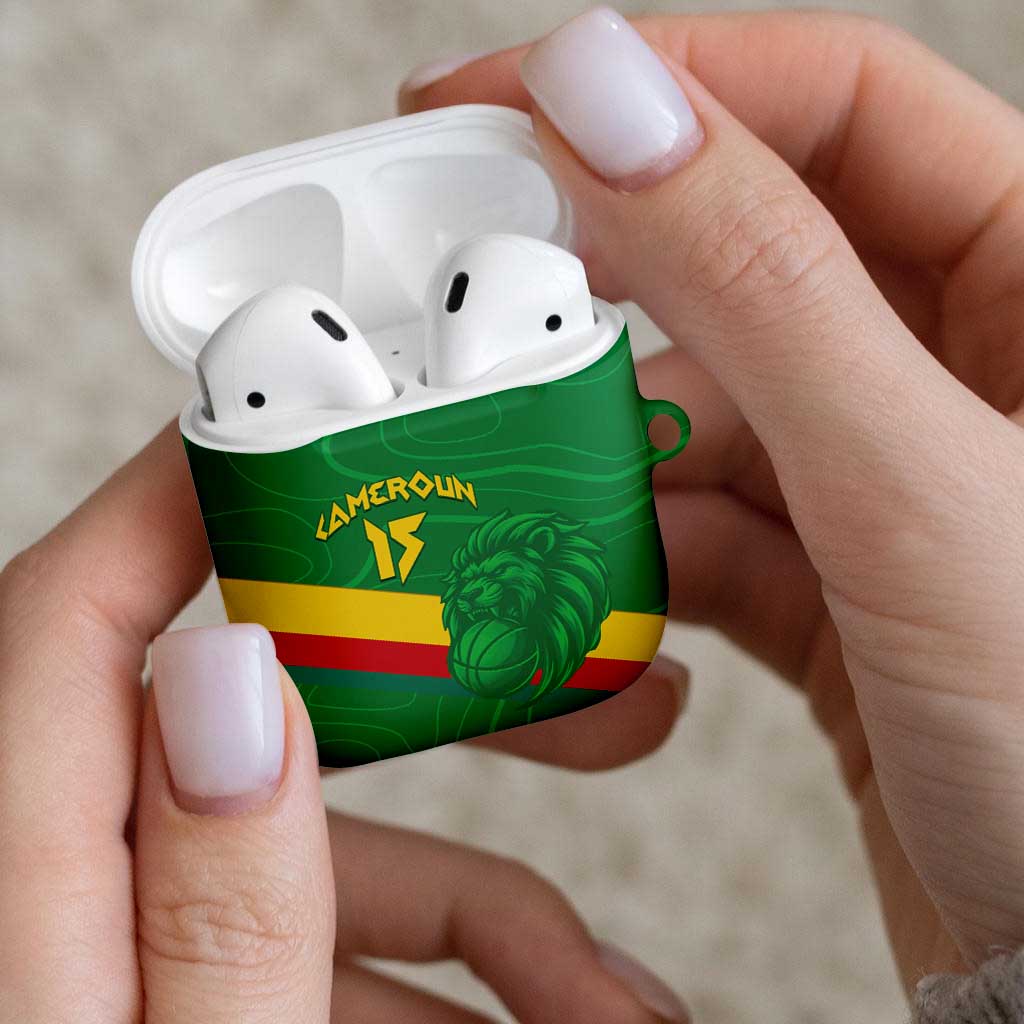 Custom Cameroon Basketball AirPods Case Go Champions Indomitable Lions - Wonder Print Shop
