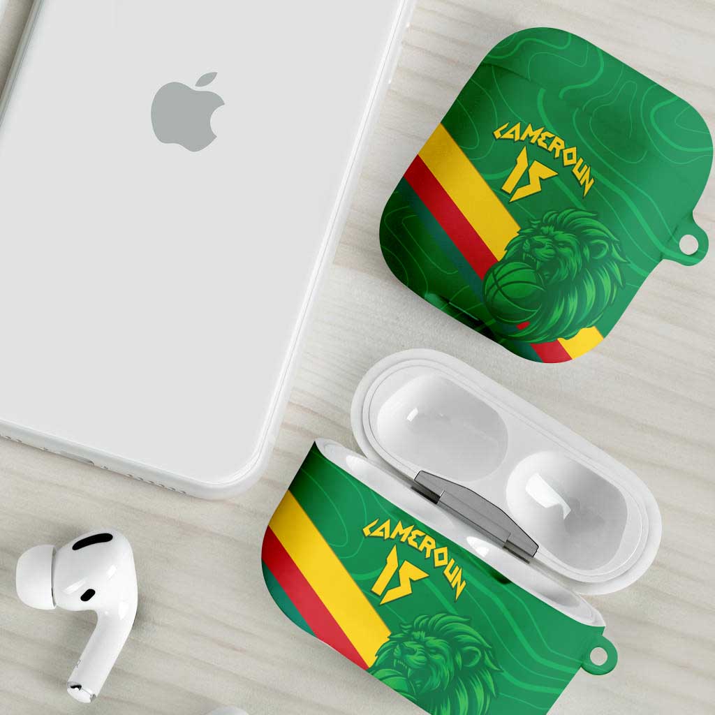 Custom Cameroon Basketball AirPods Case Go Champions Indomitable Lions - Wonder Print Shop