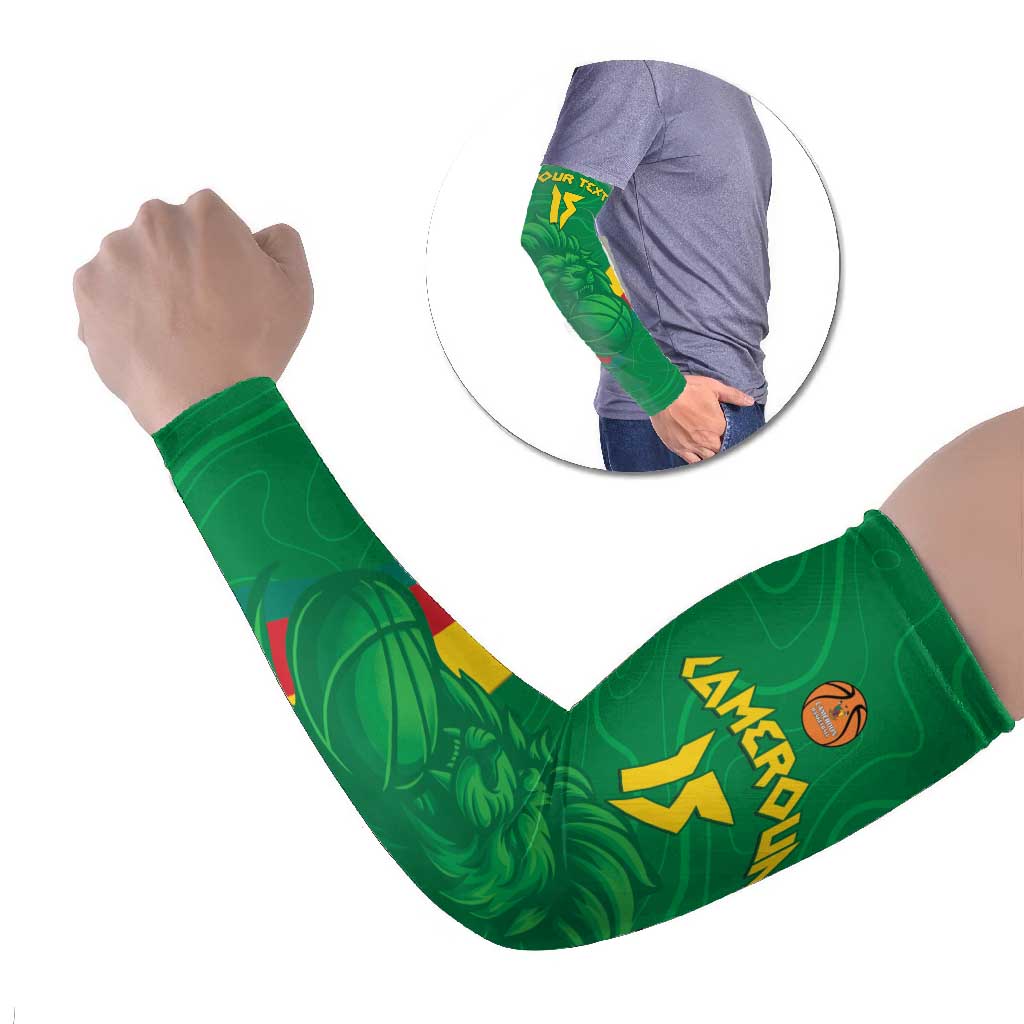 Custom Cameroon Basketball Arm Sleeves Go Champions Indomitable Lions - Wonder Print Shop