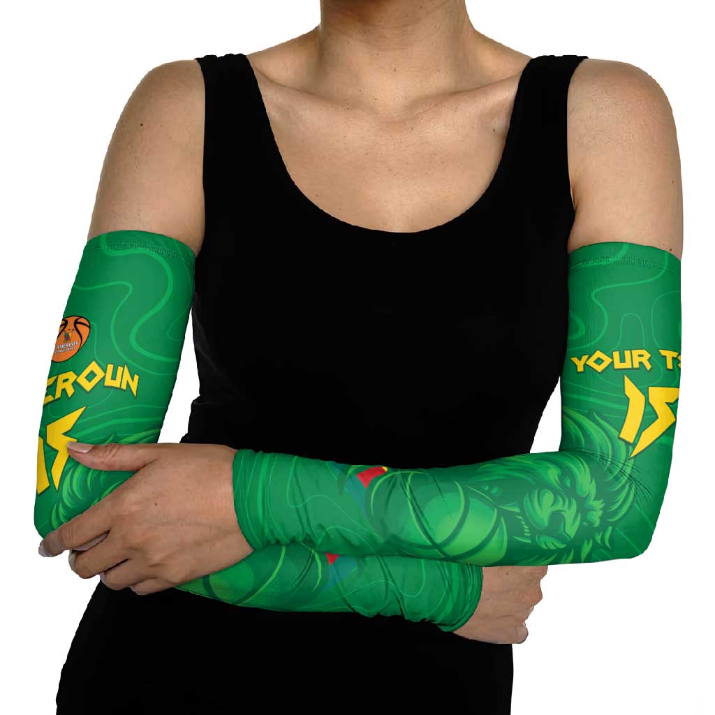 Custom Cameroon Basketball Arm Sleeves Go Champions Indomitable Lions - Wonder Print Shop