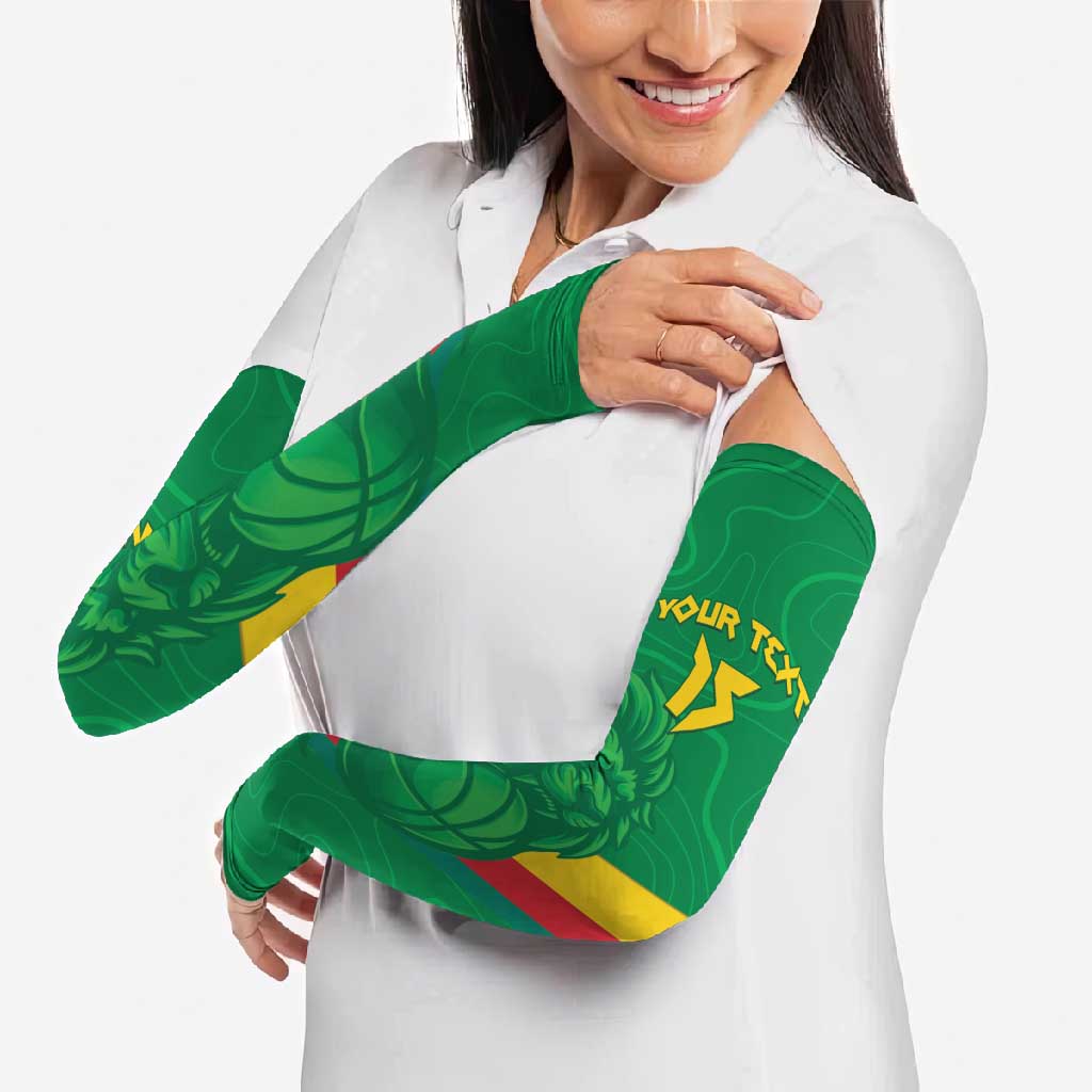 Custom Cameroon Basketball Arm Sleeves Go Champions Indomitable Lions - Wonder Print Shop