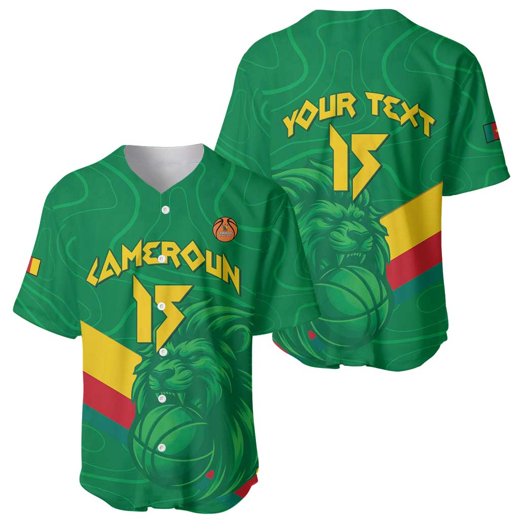 Custom Cameroon Basketball Baseball Jersey Go Champions Indomitable Lions - Wonder Print Shop