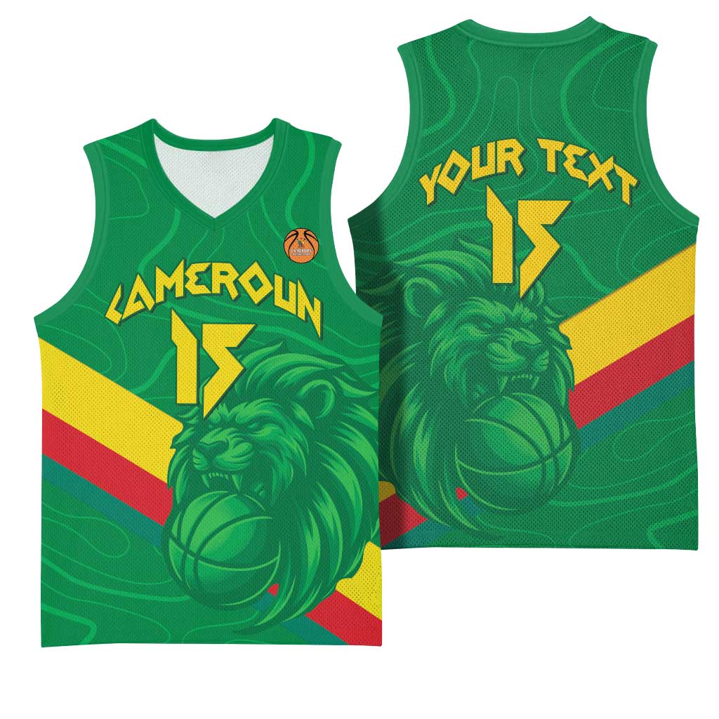 Custom Cameroon Basketball Basketball Jersey Go Champions Indomitable Lions - Wonder Print Shop