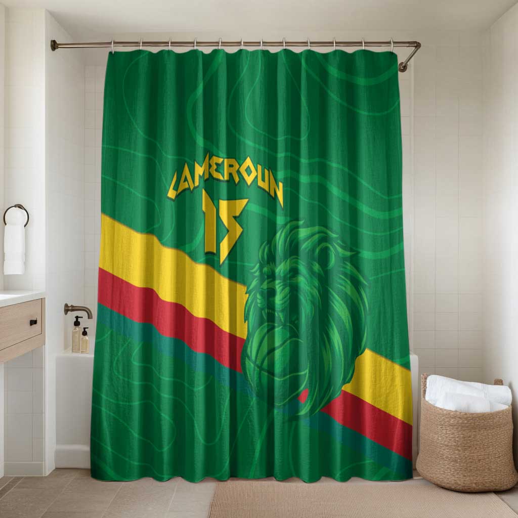 Custom Cameroon Basketball Bathroom Set Go Champions Indomitable Lions - Wonder Print Shop