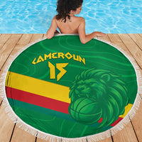 Custom Cameroon Basketball Beach Blanket Go Champions Indomitable Lions - Wonder Print Shop