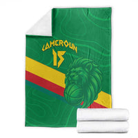Custom Cameroon Basketball Blanket Go Champions Indomitable Lions - Wonder Print Shop