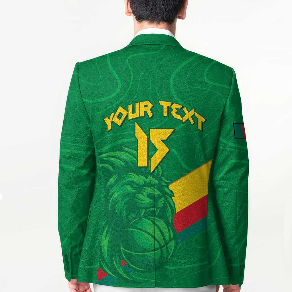 Custom Cameroon Basketball Blazer Go Champions Indomitable Lions - Wonder Print Shop