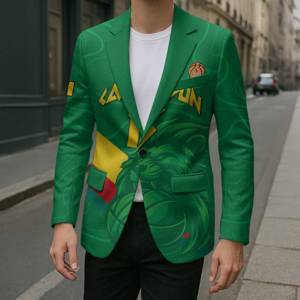 Custom Cameroon Basketball Blazer Go Champions Indomitable Lions - Wonder Print Shop