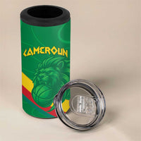 Custom Cameroon Basketball 4 in 1 Can Cooler Tumbler Go Champions Indomitable Lions - Wonder Print Shop