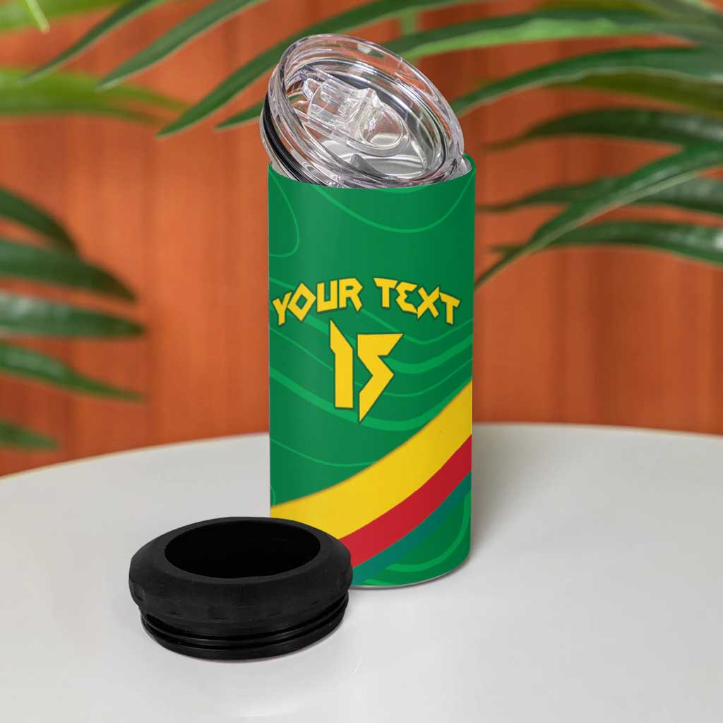 Custom Cameroon Basketball 4 in 1 Can Cooler Tumbler Go Champions Indomitable Lions - Wonder Print Shop