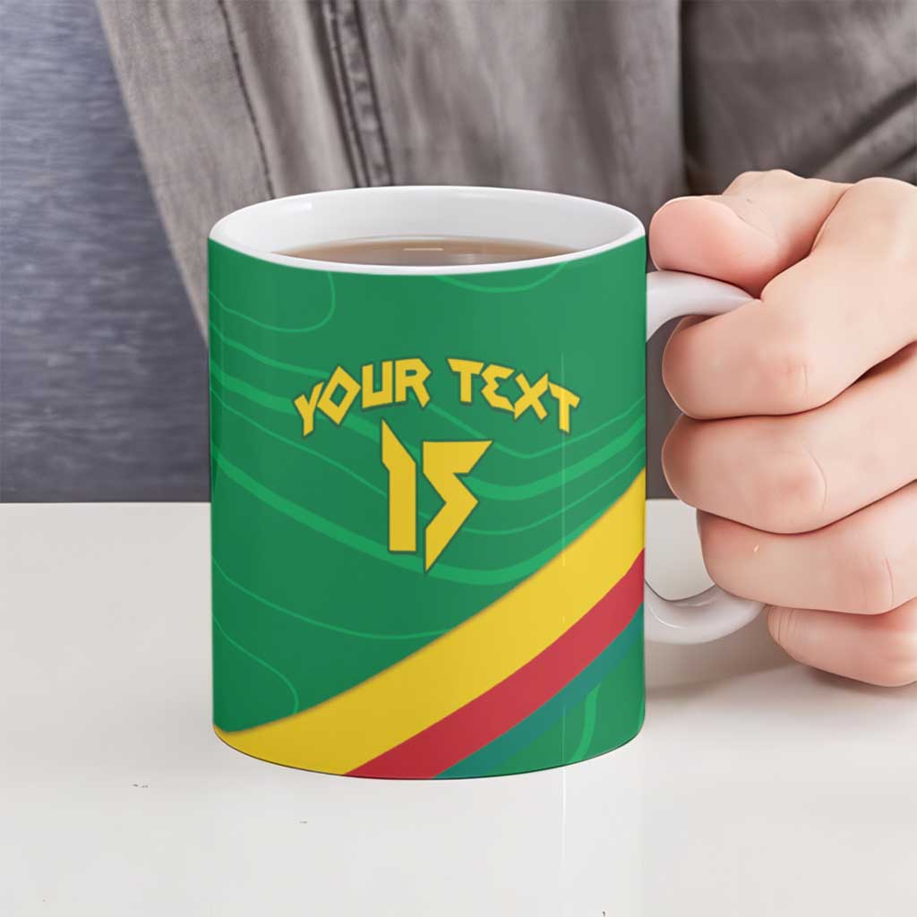Custom Cameroon Basketball Ceramic Mug Go Champions Indomitable Lions - Wonder Print Shop