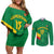 Custom Cameroon Basketball Couples Matching Off Shoulder Short Dress and Long Sleeve Button Shirt Go Champions Indomitable Lions - Wonder Print Shop