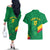 Custom Cameroon Basketball Couples Matching Off The Shoulder Long Sleeve Dress and Hawaiian Shirt Go Champions Indomitable Lions - Wonder Print Shop