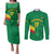 Custom Cameroon Basketball Couples Matching Puletasi and Long Sleeve Button Shirt Go Champions Indomitable Lions - Wonder Print Shop