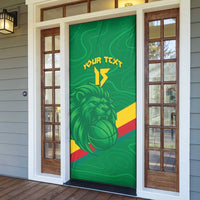 Custom Cameroon Basketball Door Cover Go Champions Indomitable Lions - Wonder Print Shop