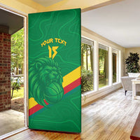 Custom Cameroon Basketball Door Cover Go Champions Indomitable Lions - Wonder Print Shop