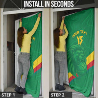 Custom Cameroon Basketball Door Cover Go Champions Indomitable Lions - Wonder Print Shop