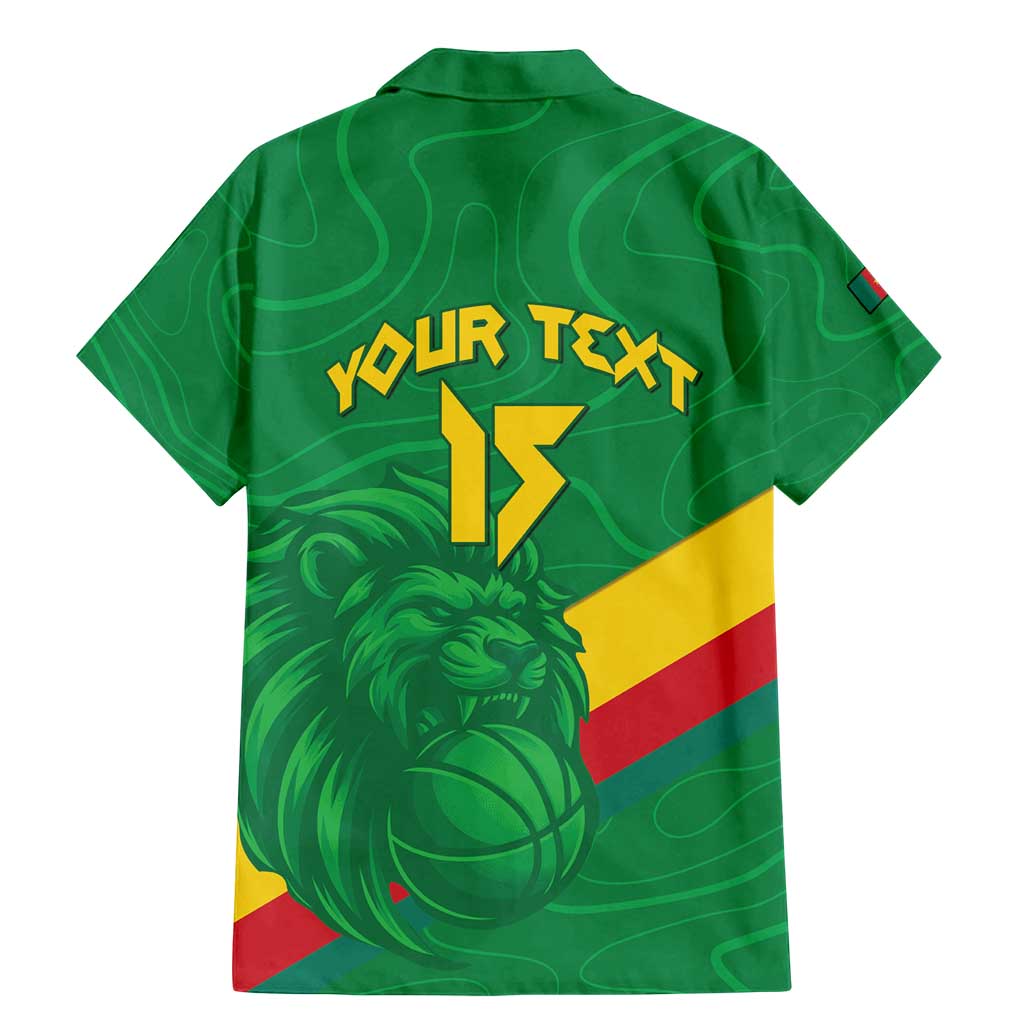 Custom Cameroon Basketball Family Matching Mermaid Dress and Hawaiian Shirt Go Champions Indomitable Lions - Wonder Print Shop