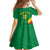 Custom Cameroon Basketball Family Matching Off The Shoulder Long Sleeve Dress and Hawaiian Shirt Go Champions Indomitable Lions - Wonder Print Shop