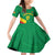 Custom Cameroon Basketball Family Matching Off Shoulder Short Dress and Hawaiian Shirt Go Champions Indomitable Lions - Wonder Print Shop