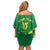 Custom Cameroon Basketball Family Matching Off Shoulder Short Dress and Hawaiian Shirt Go Champions Indomitable Lions - Wonder Print Shop