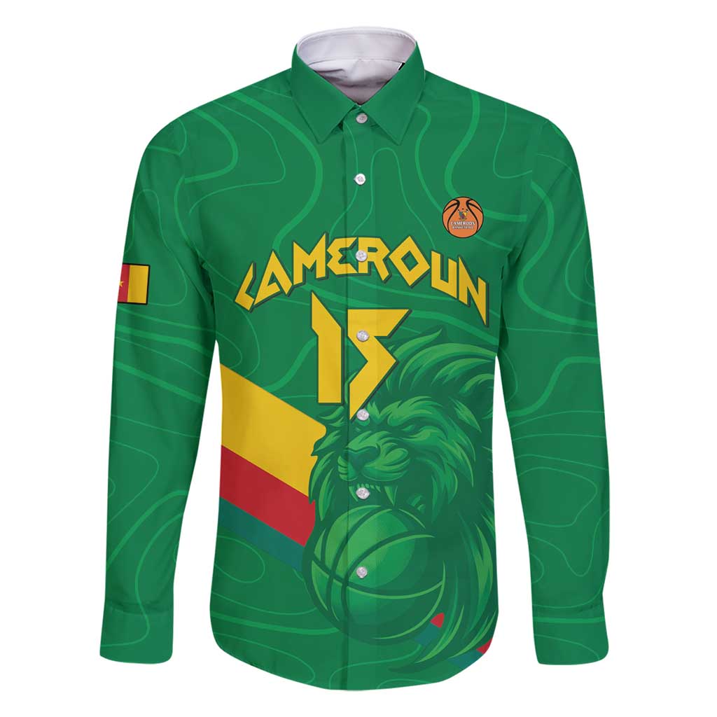 Custom Cameroon Basketball Family Matching Summer Maxi Dress and Hawaiian Shirt Go Champions Indomitable Lions - Wonder Print Shop