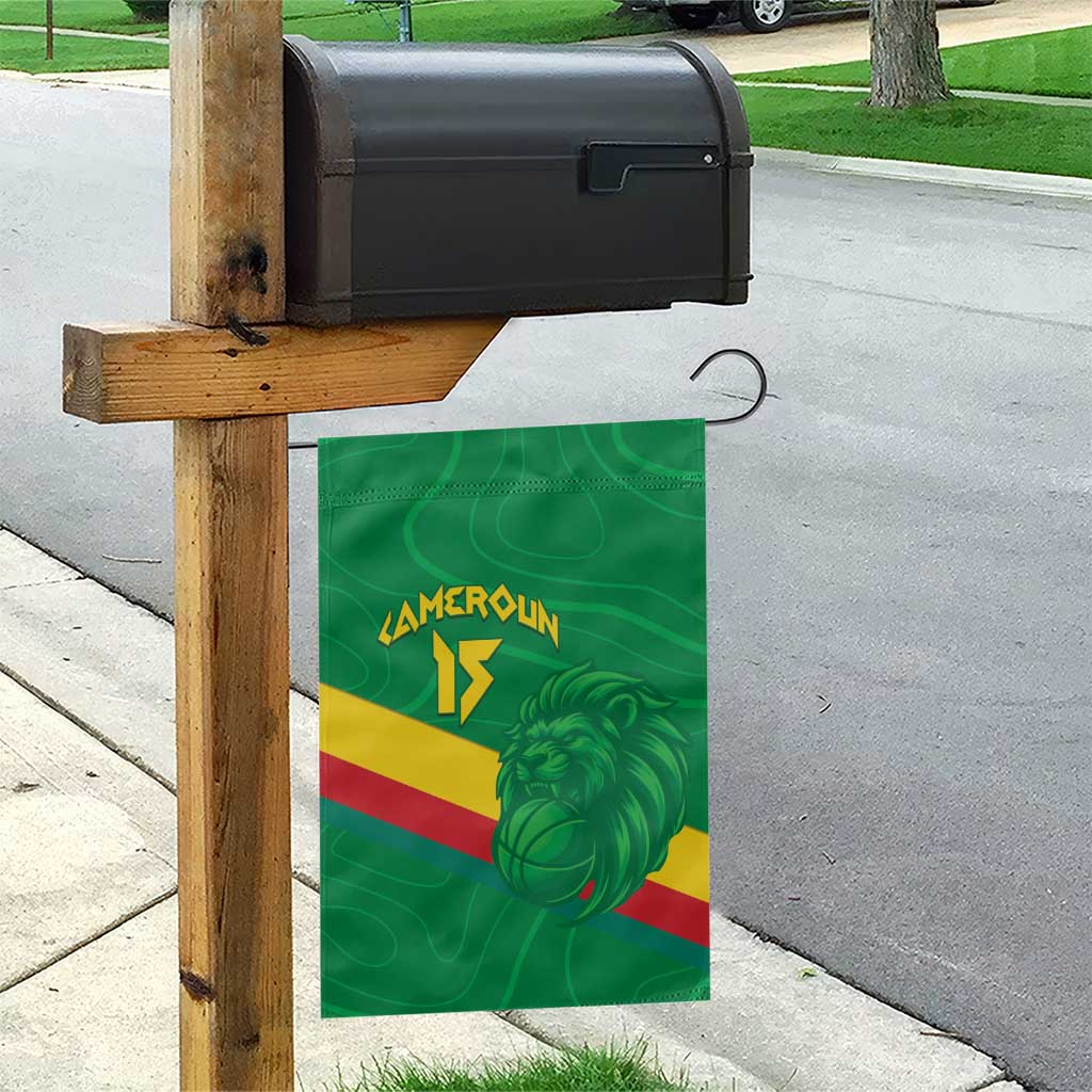 Custom Cameroon Basketball Garden Flag Go Champions Indomitable Lions - Wonder Print Shop