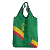 Custom Cameroon Basketball Grocery Bag Go Champions Indomitable Lions - Wonder Print Shop
